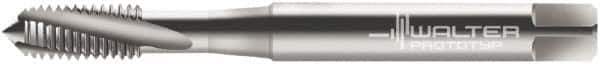 Walter-Prototyp - 3/8-16 UNC 3 Flute 3B Modified Bottoming Spiral Flute Tap - Cobalt, Bright Finish, 100mm OAL, Right Hand Flute, Right Hand Thread, Series 22400 - Exact Industrial Supply