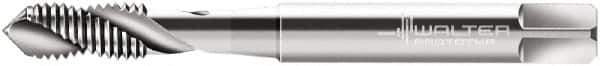 Walter-Prototyp - M8x1.25 Metric Coarse, 3 Flute, 35° Helix, Modified Bottoming Chamfer, Bright Finish, Cobalt Spiral Flute STI Tap - Right Hand Flute, 3-15/16" OAL, 0.3937" Shank Diam, 0.5906" Thread Length, 6H Class of Fit, Series N205069 - Exact Industrial Supply