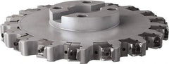 Seco - Shell Mount Connection, 0.63" Cutting Width, 3.4" Depth of Cut, 304.8mm Cutter Diam, 2-1/2" Hole Diam, 18 Tooth Indexable Slotting Cutter - R335.25 Toolholder, LNHQ 1707, XNHQ 1707 Insert, Left Hand Cutting Direction - USA Tool & Supply