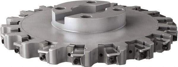 Seco - Shell Mount Connection, 0.6299" Cutting Width, 3.6024" Depth of Cut, 315mm Cutter Diam, 2.3622" Hole Diam, 18 Tooth Indexable Slotting Cutter - R335.25 Toolholder, LNHQ 1707, XNHQ 1707 Insert, Right Hand Cutting Direction - USA Tool & Supply