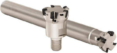 Seco - 1" Cut Diam, 0.236" Max Depth of Cut, 1" Shank Diam, Indexable Plunge End Mill - M12 Modular Connection, Multiple Insert Styles, R217.79 Toolholder Style, Through Coolant, Series Turbo 10 - USA Tool & Supply