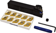 Seco - 11 Piece, DNMP Insert Style, PDJNL-16-4DJETL Toolholder Style, Indexable Turning Set - 1 Toolholder Included - USA Tool & Supply