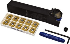 Seco - 11 Piece, CNMG Insert Style, PCLNL-16-4DJETL Toolholder Style, Indexable Turning Set - 1 Toolholder Included - USA Tool & Supply