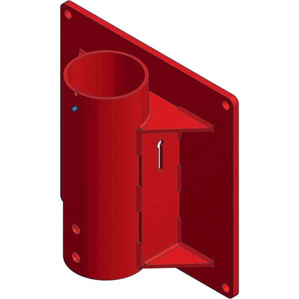 THERN - Davit Crane Bases Base Type: Wall Mount Base Finish/Coating: Red Powder Coat - USA Tool & Supply