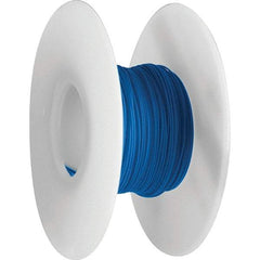 OK Industries - 30 AWG, 1 Strand, 30.4 m OAL, Copper Hook Up Wire - Blue Kynar Jacket, 0.02" Diam - USA Tool & Supply