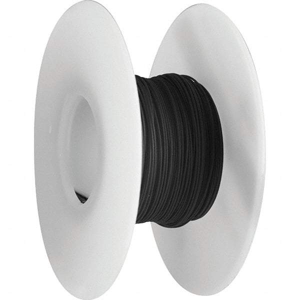 OK Industries - 30 AWG, 1 Strand, 304 m OAL, Copper Hook Up Wire - Black Kynar Jacket - USA Tool & Supply