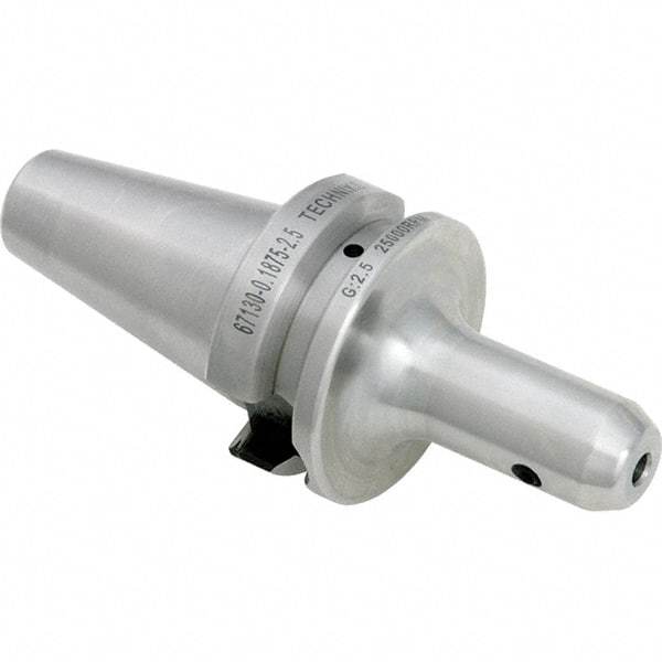 Techniks - BT30 Dual Contact Taper 1/2 Hole End Mill Holder & Adapter - 1-1/4" Nose Diam, 2-1/2" Projection - Exact Industrial Supply