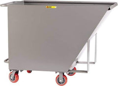 Little Giant - 2,000 Lb Load Capacity, 3/4 Cu Yd, Steel Tilt Truck - 27" Wide x 56-3/4" Long x 40-5/8" High, Gray - USA Tool & Supply