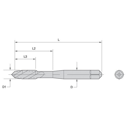 ‎16063 M6-1 HS G D5 3F PLUG FAST - USA Tool & Supply