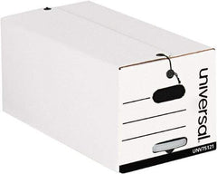 Universal One - 37-1/4" Wide x 18" High x 10" Deep, Storage Box - Corrugated Fiberboard, White - USA Tool & Supply