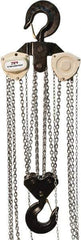 Jet - 33,000 Lb Lifting Capacity, 30' Lift Height, Hand Hoist - Made from Chain, 396' Overhaul to Lift 1' - USA Tool & Supply
