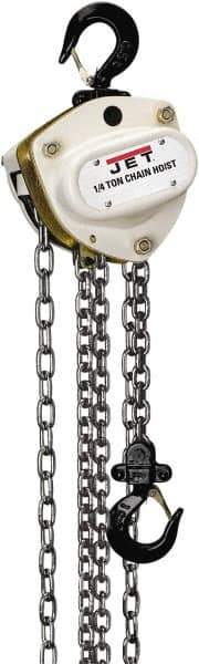 Jet - 2,200 Lb Lifting Capacity, 20' Lift Height, Hand Hoist - Made from Chain - USA Tool & Supply