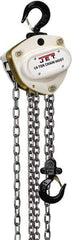 Jet - 2,200 Lb Lifting Capacity, 10' Lift Height, Hand Hoist - Made from Chain, 43' Overhaul to Lift 1' - USA Tool & Supply