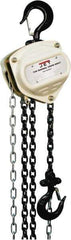 Jet - 1,100 Lb Lifting Capacity, 20' Lift Height, Hand Hoist - Made from Chain, 32' Overhaul to Lift 1' - USA Tool & Supply
