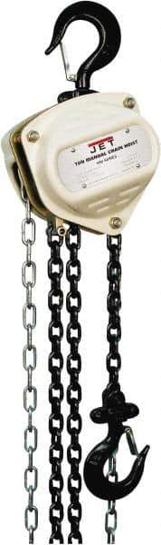 Jet - 3,300 Lb Lifting Capacity, 20' Lift Height, Hand Hoist - Made from Chain, 57' Overhaul to Lift 1' - USA Tool & Supply