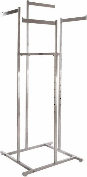 ECONOCO - Chrome 4-Way Display Rack - 71" High - USA Tool & Supply