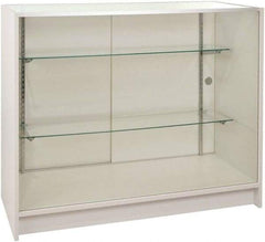 ECONOCO - 2 Shelf Visible Storage Cabinet - Melamine, 48" Wide x 20" Deep x 38" High, White - USA Tool & Supply