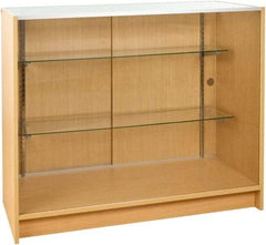 ECONOCO - 2 Shelf Visible Storage Cabinet - Melamine, 48" Wide x 20" Deep x 38" High, Maple - USA Tool & Supply