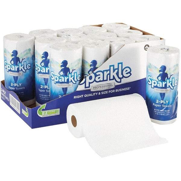 Georgia Pacific - Perforated Roll of 2 Ply White Paper Towels - 11" Wide - USA Tool & Supply