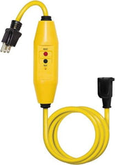 Tower - 1 Outlet, 125 Volt, 15 Amp Rating, 4 to 6 mA Max Surge, Plug In, Automatic, Commercial, Industrial GFCI - 6 Ft. Long Cord, 5-15P and R NEMA Configuration, Polycarbonate Housing - USA Tool & Supply