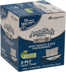 Georgia Pacific - Case of (10) 125-Sheet Flat Boxes of White Facial Tissues - USA Tool & Supply