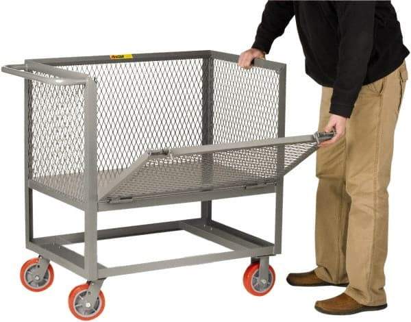 Little Giant - 2,000 Lb Capacity Steel Raised Deck Box Truck - Steel Deck, 30" OAW, 48" Platform Length x 20" Platform Height, Polyurethane Casters - USA Tool & Supply