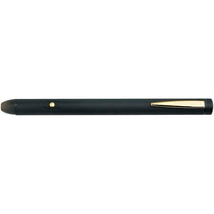 Quartet - Metal Pen Size Laser Pointer - Black, 2 AAA Batteries Included - USA Tool & Supply