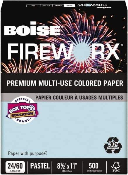 Boise - 8-1/2" x 11" Bottle Rocket Blue Colored Copy Paper - Use with Laser Printers, Copiers, Inkjet Printers - USA Tool & Supply