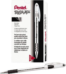 Pentel - Conical Ball Point Pen - Black - USA Tool & Supply