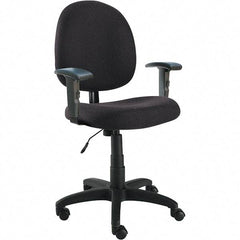 ALERA - 41-1/8" High Adjustable Chair - 25-1/4" Wide x 25-1/4" Deep, 100% Acrylic Fabric Seat, Black - USA Tool & Supply