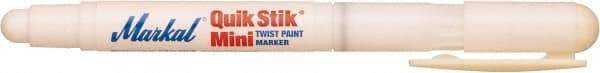 Markal - White Solid Paint Marker - Fine Medium Tip, Alcohol Base Ink - USA Tool & Supply