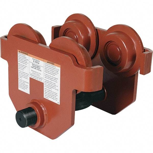 Vestil - 3 Ton Capacity Low Profile Manual Trolley - 3" to 8-5/8" Flange Width - USA Tool & Supply