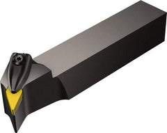 Sandvik Coromant - DVTN, Left Hand Cut, -27.50° Lead Angle, 1-1/4" Shank Height x 1-1/4" Shank Width, Negative Rake Indexable Turning Toolholder - 6" OAL, VNMG 16 04 08 Insert Compatibility, Series T-Max P - USA Tool & Supply