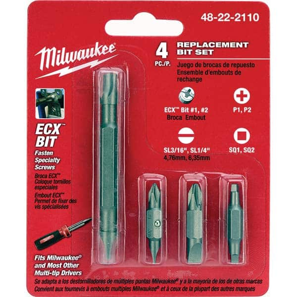 Milwaukee Tool - Screwdriver Bit Sets Type: Screwdriver Bit Drive Size: 1/4 (Inch) - USA Tool & Supply