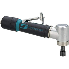 Dynabrade - 1/4" Collet, Angle Handle, Air Angle Die Grinder - 25,000 RPM, Rear Exhaust, 26 CFM, 0.4 hp, 90 psi, 1/4 NPT Inlet - USA Tool & Supply