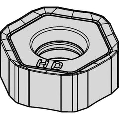 Kennametal - HNPJ43 HD Grade KCPM40 Carbide Milling Insert - TiAlN/AlCrN Finish, 0.1731" Thick, 12mm Inscribed Circle, 1mm Corner Radius - USA Tool & Supply