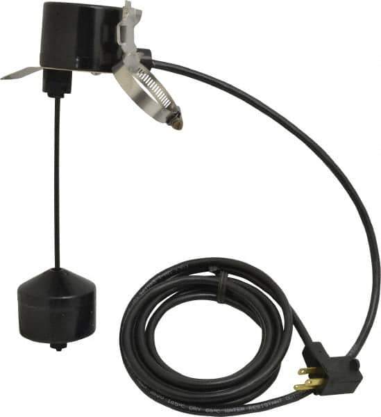 Little Giant Pumps - 115/230 AC Volt, Piggyback Vertical Mechanical Float Switch, Sump, Sew and Eff, Float Switch - 10 Ft. Cord Length, 1/5 HP, PVC, 13 Amperage Rating, For Use with Universal - USA Tool & Supply