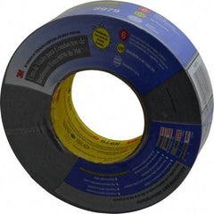 3M - 2" x 55m Black Duct Tape - 12.1 mil, Rubber Adhesive, Polyethylene Film Backing, 36 Lb/ln Tensile Strength, 200°F Max, Series 8979 - USA Tool & Supply
