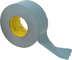 3M - 3" x 55m Blue Duct Tape - 12.1 mil, Rubber Adhesive, Polyethylene Film Backing, 36 Lb/ln Tensile Strength, 200°F Max, Series 8979 - USA Tool & Supply