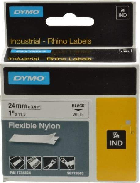 Rhino - 450,732" Long, White Flexible Nylon Self Laminating Label - For RHINO 6000 or RHINO 6500 - USA Tool & Supply