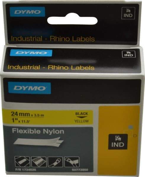 Rhino - 450,732" Long, Yellow Flexible Nylon Self Laminating Label - For RHINO 6000 or RHINO 6500 - USA Tool & Supply