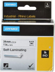 Rhino - 216" Long, White Vinyl Self Laminating Label - For RHINO 6000 or RHINO 6500 - USA Tool & Supply