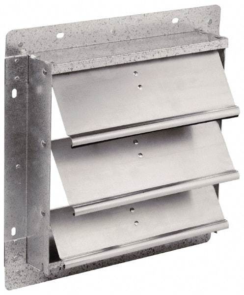 Fantech - 24-1/2 x 24-1/2" Square Wall Dampers - 25" Rough Opening Width x 25" Rough Opening Height, For Use with 1SDE24, 1MDE24, 1HDE24, 2VLD24, 2VHD24, 2DRV24, 2STV24, 2CAV24 - USA Tool & Supply