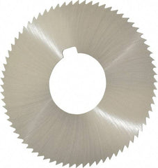 Value Collection - 2-3/4" Diam x 0.032" Blade Thickness x 1" Arbor Hole Diam, 72 Tooth Slitting and Slotting Saw - Arbor Connection, Right Hand, Uncoated, High Speed Steel, Concave Ground, Contains Keyway - USA Tool & Supply