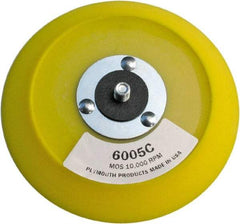 Made in USA - 6" Diam Hook & Loop Disc Backing Pad - Firm Density, 12,000 RPM - USA Tool & Supply