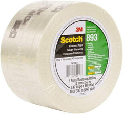 3M - Filament & Strapping Tape Type: Filament Tape Color: Clear - USA Tool & Supply