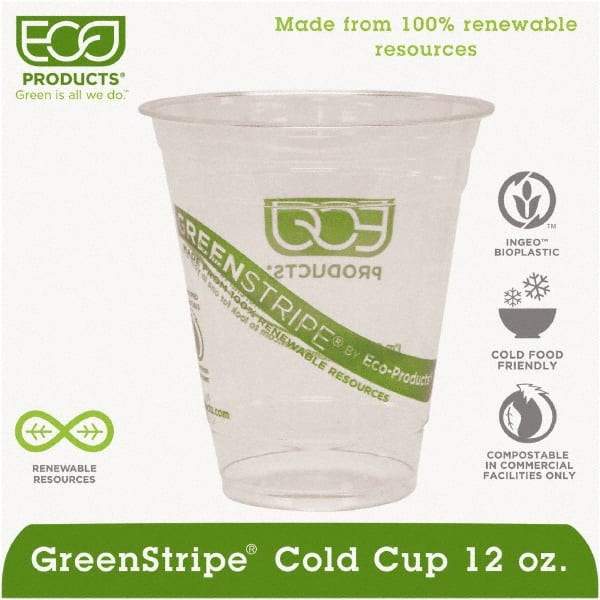 ECO PRODUCTS - Renewable & Compostable Cold Cups - 12 oz - Clear - USA Tool & Supply