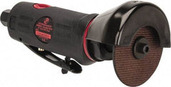 PRO-SOURCE - 3" Wheel Diam, 20,000 RPM, Pneumatic Cutoff & Cutoff-Grinder Tool - Right Angle Handle, 1/4 NPT Inlet - USA Tool & Supply