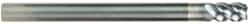 OSG - 10mm, 4 Flute, Single End, Solid Carbide, 1mm Corner Radius End Mill - 100mm OAL, 45° Helix, Right Hand Flute, 15mm LOC, Right Hand Cut, 30mm Extended Reach - USA Tool & Supply