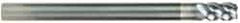 OSG - 3/8", 4 Flute, Single End, Solid Carbide, 0.02" Corner Radius End Mill - 3" OAL, 45° Helix, 3/8" LOC, 1" Extended Reach - USA Tool & Supply